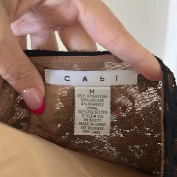 NWOT Cabi Black Lace Dress size M fully lined - Picture 9 of 14